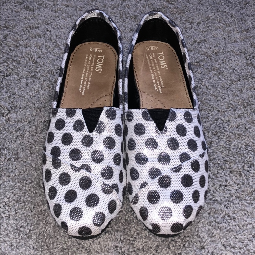 Metallic Dot Black TOMS